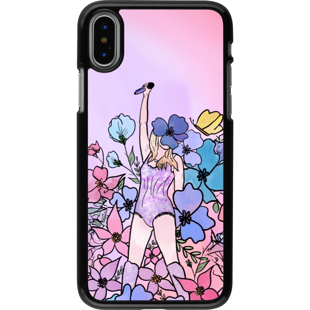 iPhone X / Xs Case Hülle - Taylor Swift Sketch - Pink