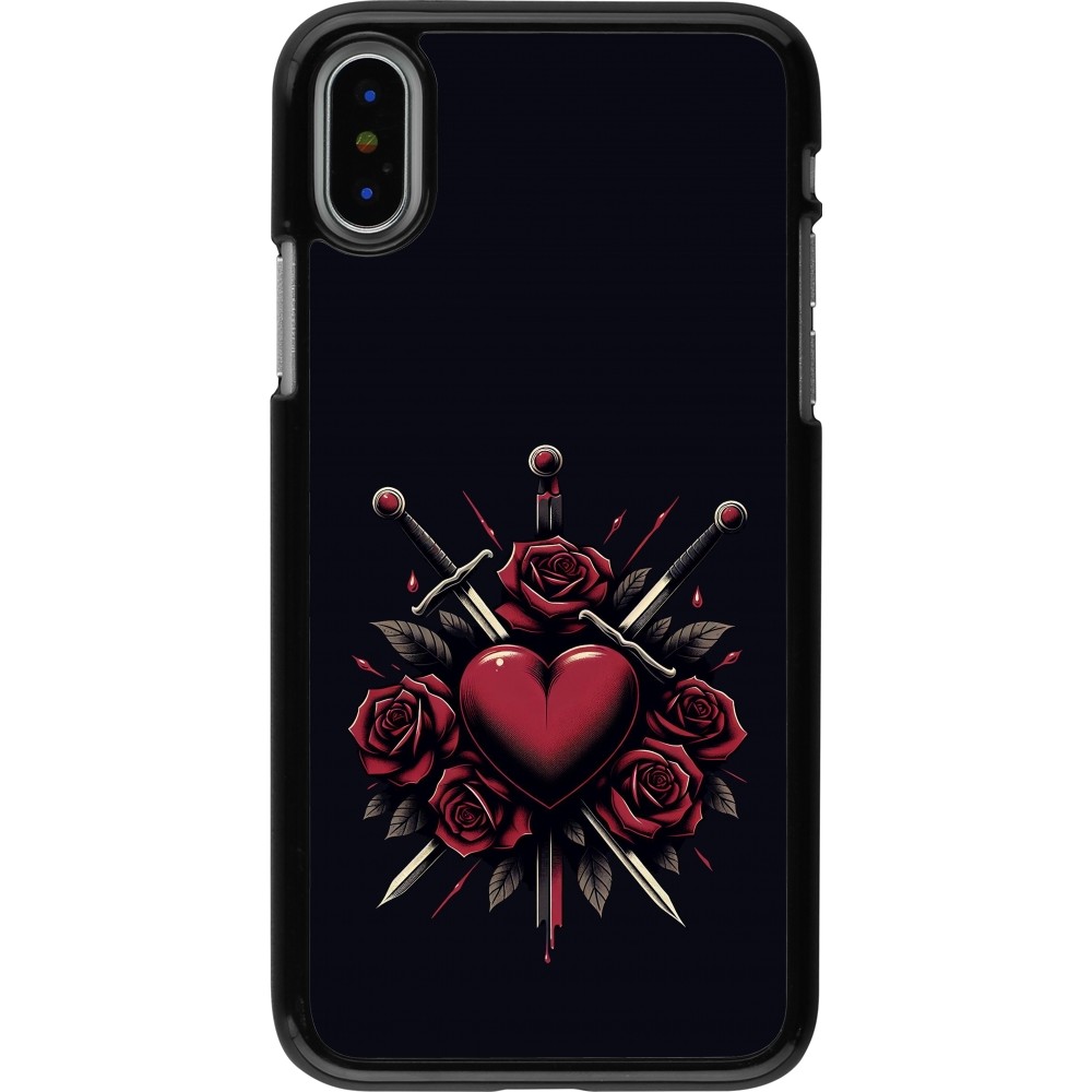 iPhone X / Xs Case Hülle - Valentine 2024 gothic love