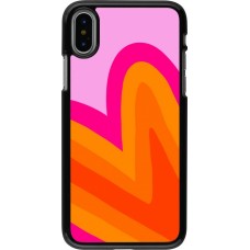 iPhone X / Xs Case Hülle - Valentine 2024 heart gradient