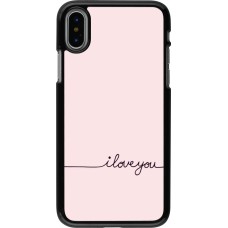 iPhone X / Xs Case Hülle - Valentine 2023 i love you writing
