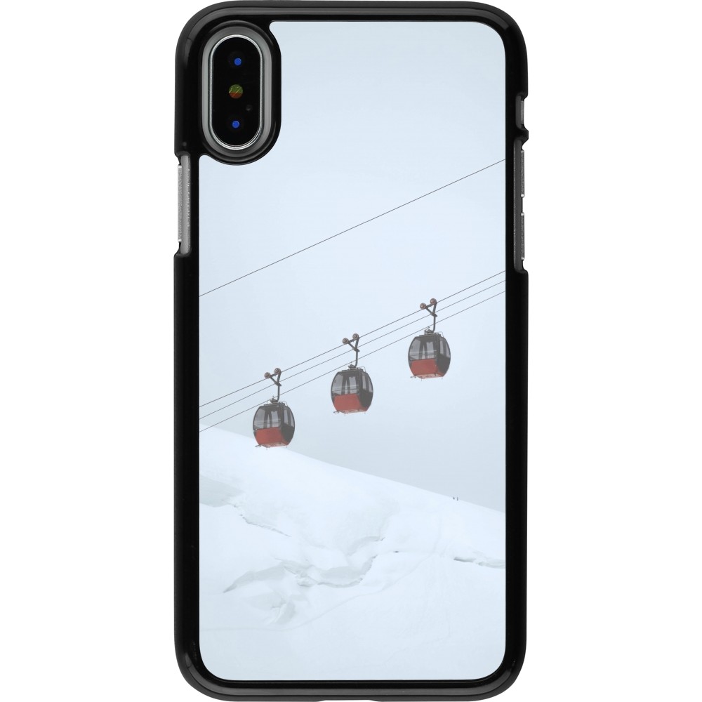 iPhone X / Xs Case Hülle - Winter 22 ski lift