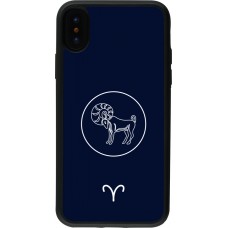 iPhone X / Xs Case Hülle - Silikon schwarz Astrologie Widder