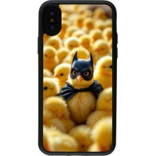 iPhone X / Xs Case Hülle - Silikon schwarz Easter 2026 Chicken Batman