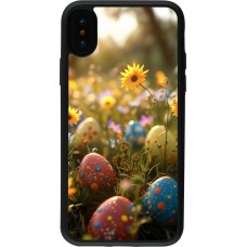 iPhone X / Xs Case Hülle - Silikon schwarz Easter 2026 Decorated eggs