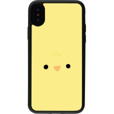 iPhone X / Xs Case Hülle - Silikon schwarz Easter 2026 Little chicken