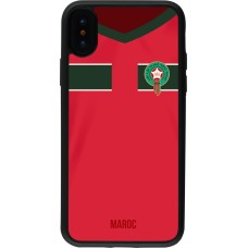 iPhone X / Xs Case Hülle - Silikon schwarz Marokko 2022 personalisierbares Fussballtrikot