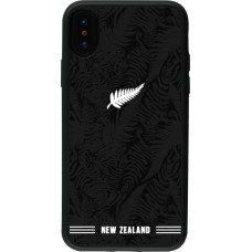 iPhone X / Xs Case Hülle - Silikon schwarz Neuseeland 2026 personalisierbares Fussballtrikot