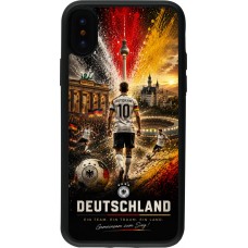 iPhone X / Xs Case Hülle - Silikon schwarz Fussball Deutschland splash 2026