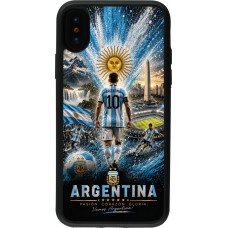 iPhone X / Xs Case Hülle - Silikon schwarz Fussball Argentinien splash 2026