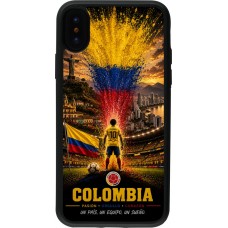 iPhone X / Xs Case Hülle - Silikon schwarz Fussball Kolumbien splash 2026