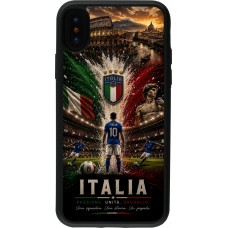 iPhone X / Xs Case Hülle - Silikon schwarz Fussball Italien splash 2026