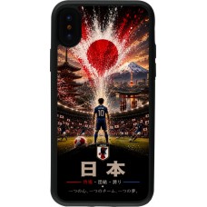 iPhone X / Xs Case Hülle - Silikon schwarz Fussball Japan splash 2026