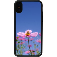 Coque iPhone X / Xs - Silicone rigide noir Bee on a flower 2026