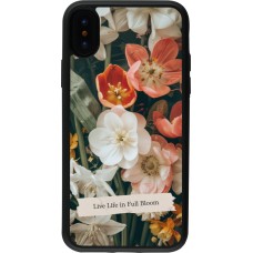 iPhone X / Xs Case Hülle - Silikon schwarz Full Bloom 2026