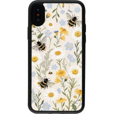 iPhone X / Xs Case Hülle - Silikon schwarz Pattern bees 2026