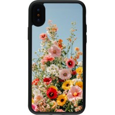 iPhone X / Xs Case Hülle - Silikon schwarz Spring flowers 2026