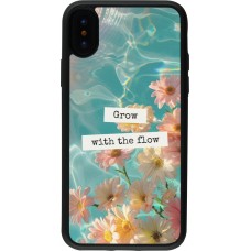 iPhone X / Xs Case Hülle - Silikon schwarz Summer 2025 Grow with the flow