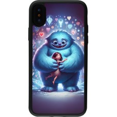 iPhone X / Xs Case Hülle - Silikon schwarz Valentin 2024 Flauschige Liebe