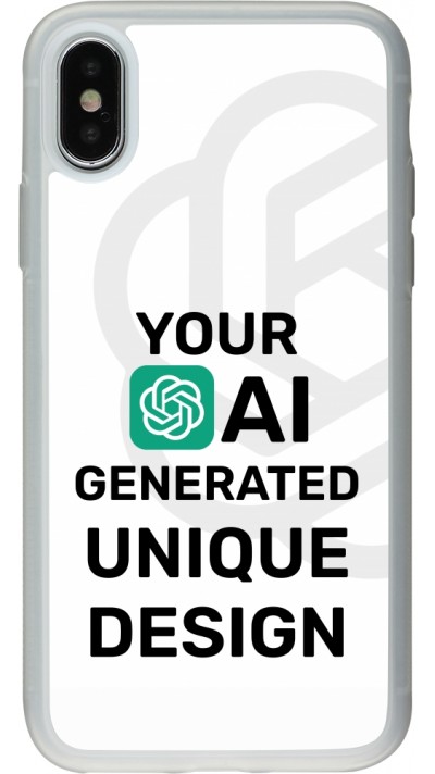 iPhone X / Xs Case Hülle - Silikon transparent 100% einzigartig erstellt dank Deiner Kreativität und künstlicher Intelligenz (KI)
