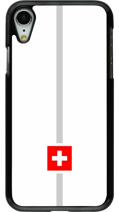 Coque iPhone XR - Canton CH blanc