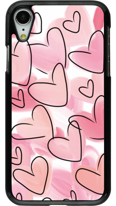 iPhone XR Case Hülle - Easter 2023 pink hearts