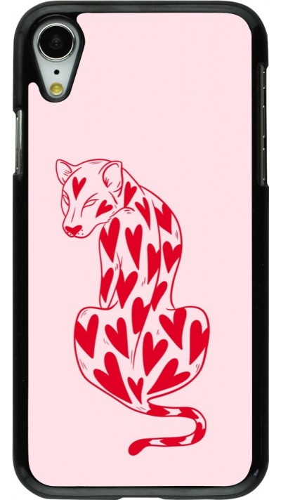 iPhone XR Case Hülle - Leopard with hearts 2026