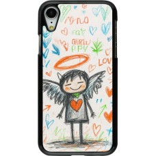 iPhone XR Case Hülle - Little Angel Sketch Love