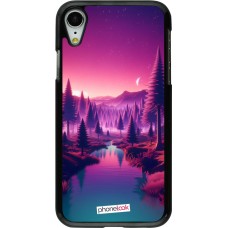 iPhone XR Case Hülle - Lila-rosa Landschaft