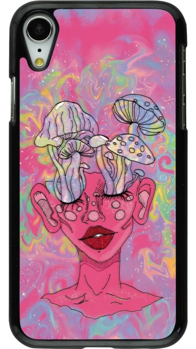 Coque iPhone XR - Psychedelic pink mushroom