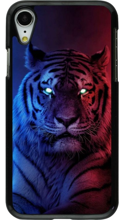 Hülle iPhone XR - Tiger Blue Red