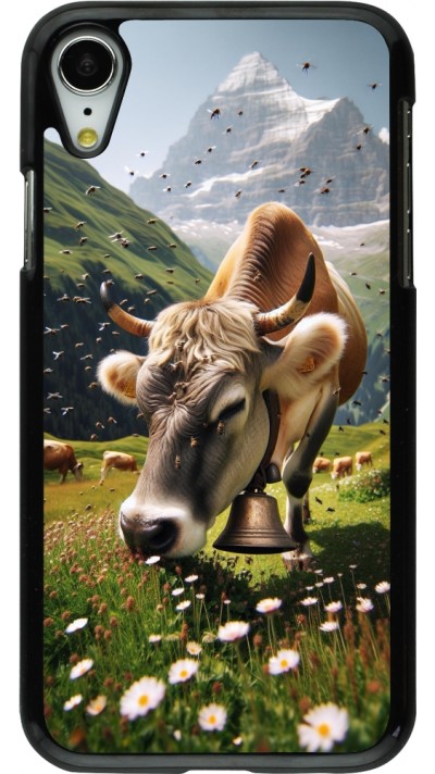 iPhone XR Case Hülle - Kuh Berg Wallis