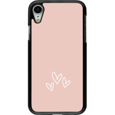iPhone XR Case Hülle - Valentine 2023 three minimalist hearts