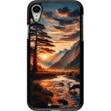 iPhone XR Case Hülle - Tal Sonnenuntergang Hirsch Baum