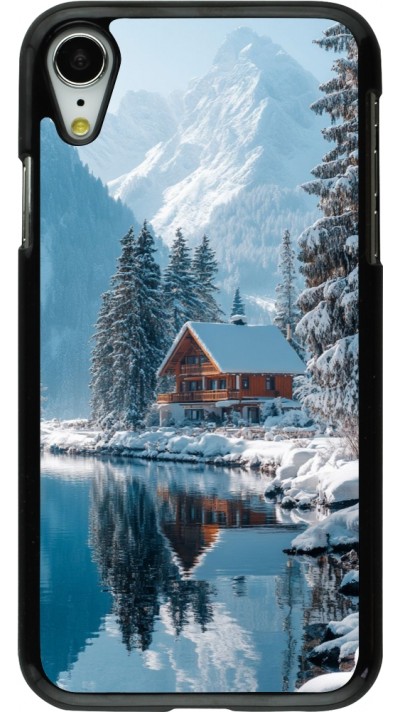 iPhone XR Case Hülle - Winter 25 Winter house forest day