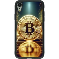 iPhone XR Case Hülle - Silikon schwarz Bitcoin Stehen