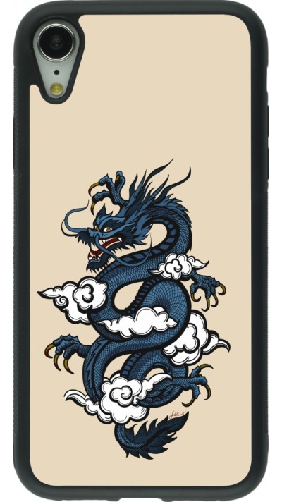 iPhone XR Case Hülle - Silikon schwarz Blue Dragon Tattoo