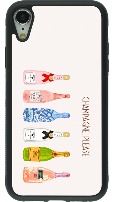 iPhone XR Case Hülle - Silikon schwarz Champagne Please