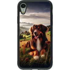 iPhone XR Case Hülle - Silikon schwarz Hund Land Schweiz