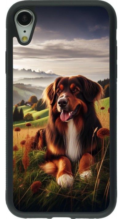 iPhone XR Case Hülle - Silikon schwarz Hund Land Schweiz