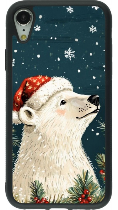 iPhone XR Case Hülle - Silikon schwarz Christmas 25 Bear