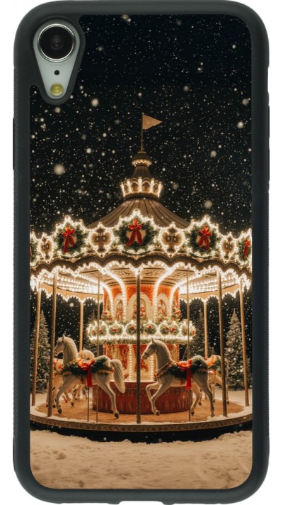 iPhone XR Case Hülle - Silikon schwarz Christmas 25 Carousel