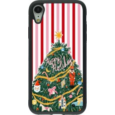 iPhone XR Case Hülle - Silikon schwarz Christmas 25 Happy Holiday
