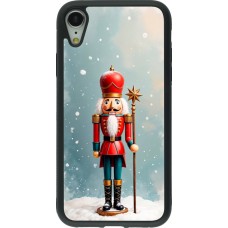 iPhone XR Case Hülle - Silikon schwarz Christmas 25 Nutcracker Snow