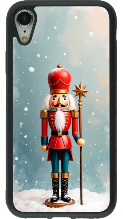 iPhone XR Case Hülle - Silikon schwarz Christmas 25 Nutcracker Snow