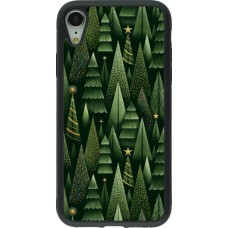 iPhone XR Case Hülle - Silikon schwarz Christmas 25 Pattern Xmas Tree