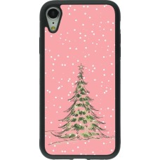 iPhone XR Case Hülle - Silikon schwarz Christmas 25 Pink Tree