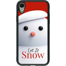 iPhone XR Case Hülle - Silikon schwarz Christmas 25 Xmas Snowman