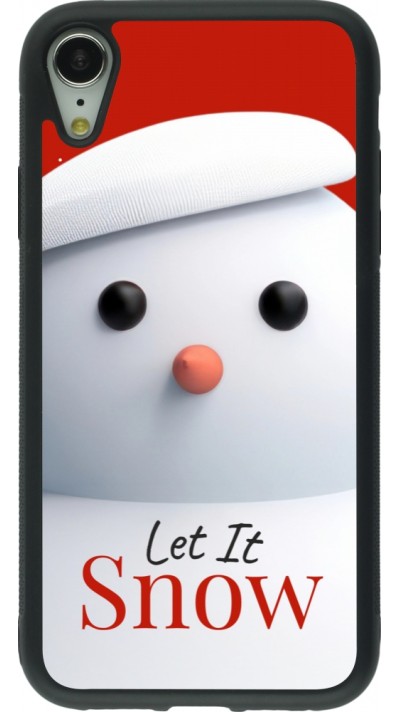 iPhone XR Case Hülle - Silikon schwarz Christmas 25 Xmas Snowman