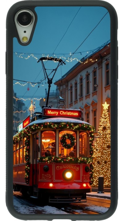 iPhone XR Case Hülle - Silikon schwarz Christmas 25 Xmas Train