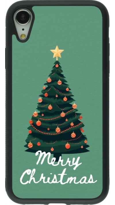 iPhone XR Case Hülle - Silikon schwarz Christmas 25 Xmas Tree